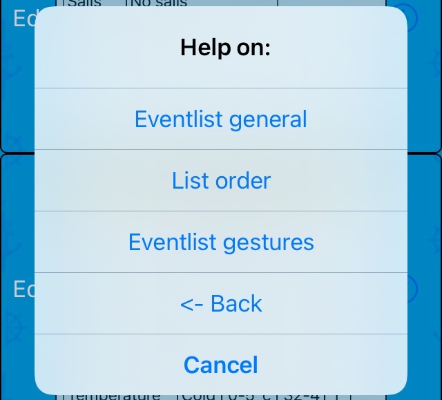 Eventlist Help pages