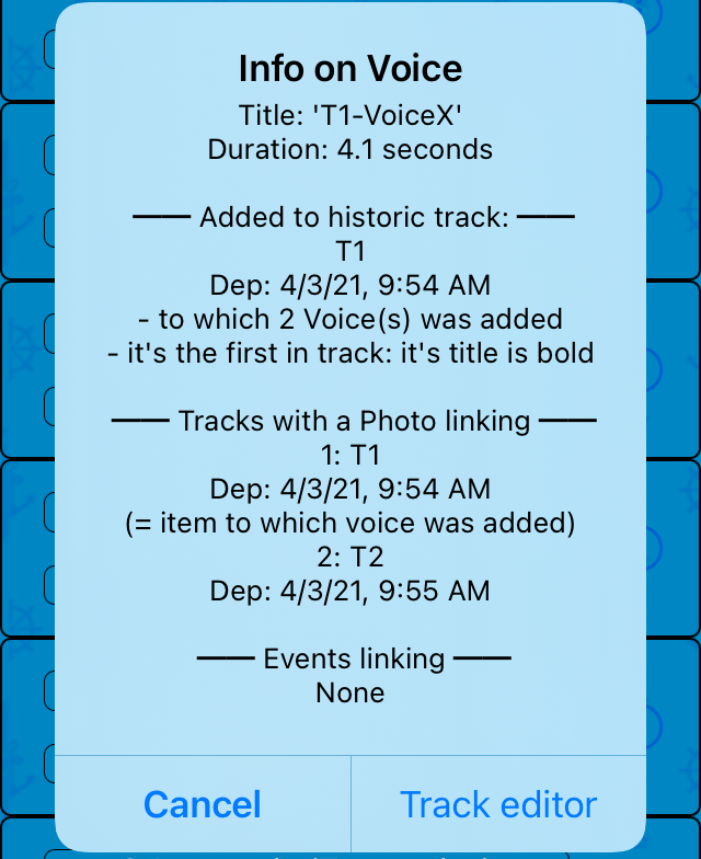 Voice info on photos