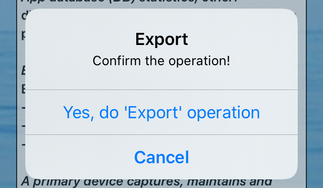 First Export - confirm