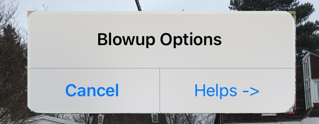Blowup Options menu