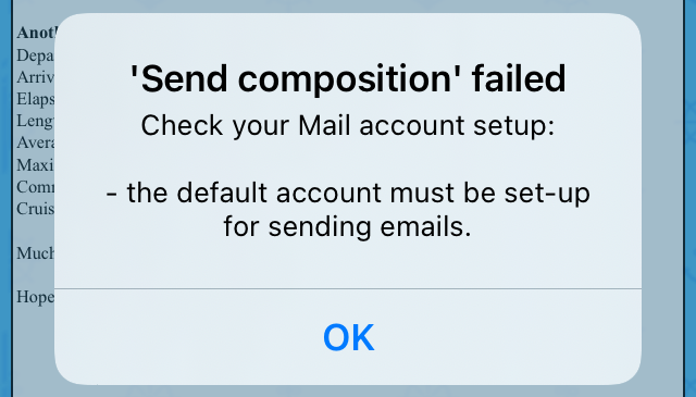 Mailcomposer Options Menu action: Send composition