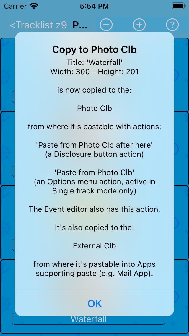 Photo Clb actions Submenu action: Copy to Photo Clb