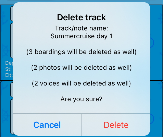 Delete a track